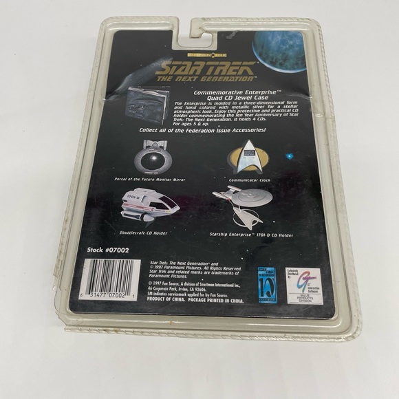 Fun Source 1997 Star Trek TNG - Commemorative Enterprise Quad CD Jewel Case - Picture 2 of 5